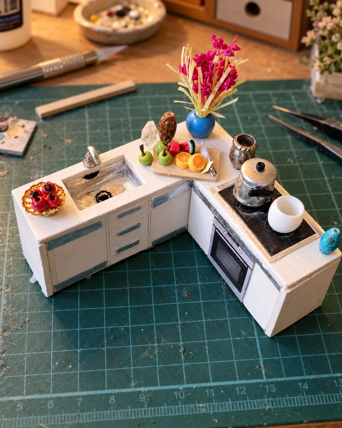 Détail de cuisine miniature